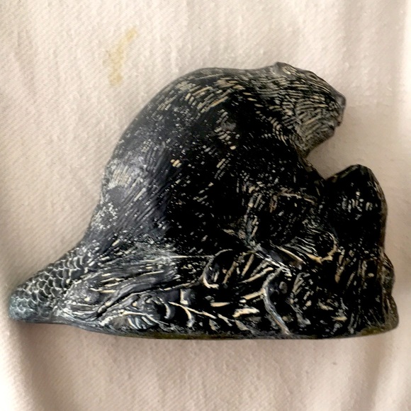 Al Wolf Original Soapstone Beaver Sculpture Figurine - 1970’s - Picture 4 of 15